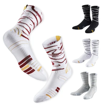 Баскетболни чорапи с хавлиена кърпа Veidoorn, компресия дебели чорапи за колоездене, мъжки и женски дишащи спортни чорапи с подложки