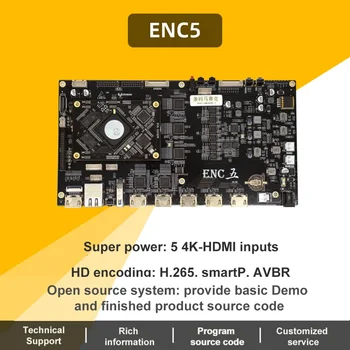 Прогнозна такса Линк Pi ENC5 Hisilicon Hi3531DV100 HDMI/NDI Енкодер Декодер за HD smartP AVBR/RTMP/излъчването на живо в YouTube