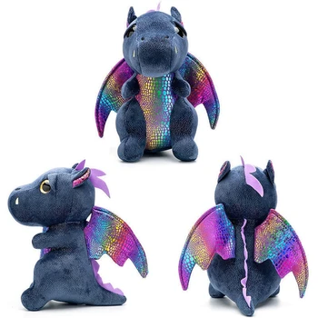 Супер реалистични меки играчки, многоцветен господар на небето, огнедышащие дракони, предпочитан подарък за рожден ден на момче