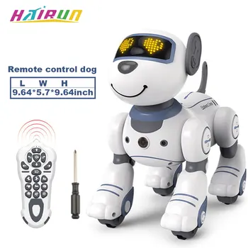Робот-играчка за кучета, електронни животни, куче, радиоуправляемая куче-скулпторка, гласова команда, програмируеми сензорна музикална песен, робот-играчка за деца