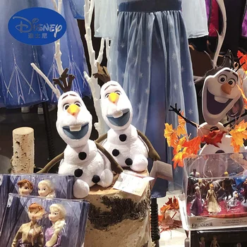 40 см натурална плюшен кукла Disney Frozen Олаф, супер мек плюшен кукла, изпълнен с памук, за момичета и деца коледен подарък за рожден ден