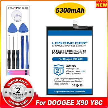 Батерия LOSONCOER капацитет 5300 mah за Doogee X90 за батерията DOOGEE Y8C
