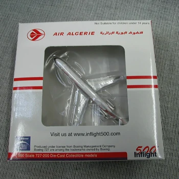 Гласове под натиска на Самолет в мащаб 1:500 B727-200 Модел на Реактивен самолет на Авиокомпания Air Algerie Airlines с Шаси От Сплав Подарък от около 10 см