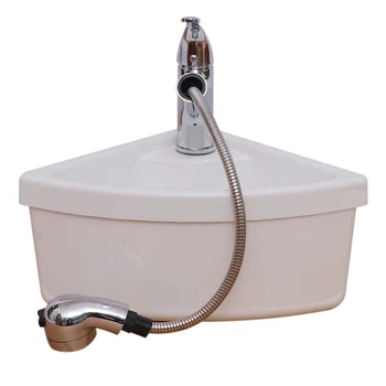 Акрилна мивка на колела с една чаша и подвижни крана за морски автофургона и дом на колела