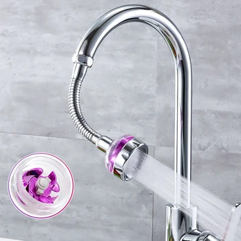 Кухненски миксер Bubbler, накрайник за душ с турбокомпресор, ротация на 360 °, брызгозащищенный смесител за мивка, универсална удлинительная тръба, филтър на вентилатора