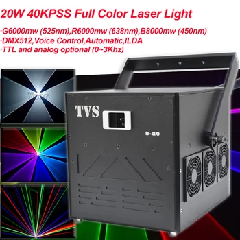 20 W RGB анимационен живописна лазерен лъч, сканиращ гальванометр, 40 Kp/с, проектор, дискотека-dj, парти, сватба, клуб, бар, професионален ефект