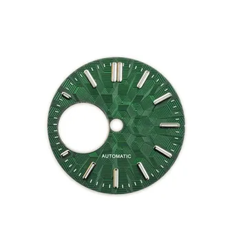 Циферблат NH38 28,5 мм, Зелен Светлинен циферблат часа, за да се механизъм NH34 Модифицирана детайл за часа за Гмуркане