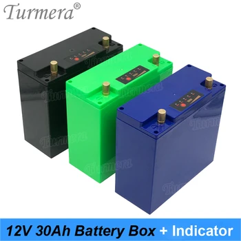 Кутия за съхранение на батерии Turmera 12V 30A с индикатор ви Позволява да вградите 3 литиева батерия 18650 с капацитет от 48 бройки за непрекъсваемо захранване