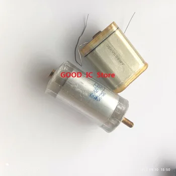Нов оригинален неполярный CB81 60KVDC цилиндрична ос 20P 20PF оребрена полистироловый високо напрежение на кондензатора