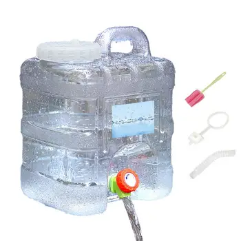 Кана за съхранение на вода туристическа кофа за съхранение на вода диспенсер за напитки преносим резервоар за вода с ергономична дръжка