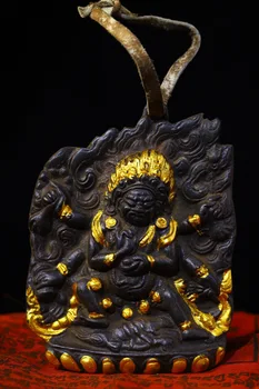 Китай Разработка на Стария Тибет Бронзов ръчно Дялан Буда Марка Метални изделия Декорация на дома, # 3