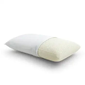 Възглавница за легла от разпенен латекс с подвижен калъф, стандартна, памучен