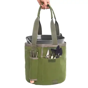 Кофа-органайзер за 5 литра, чанта за съхранение, дълбоки джобове, градински инструмент, преносима чанта, чанта за ръчни инструменти, кошница за подпори за засаждане
