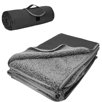 Ветрозащитное топло одеяло за къмпинг, джобно водонепроницаемое одеяло за туризъм, къмпинг, риболов, морозостойкое флисовое одеяло