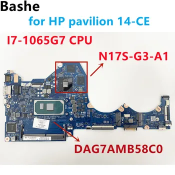 За HP pavilion 14-CE дънна платка на лаптоп DAG7AMB58C0 L88225-601 с процесор Intel I7-1065G7 N17S-G3-A1 тестван на 100% ОК