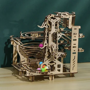 Механичен трековый топката, 3D дървен стерео пъзел, на играчка-пъзел 
