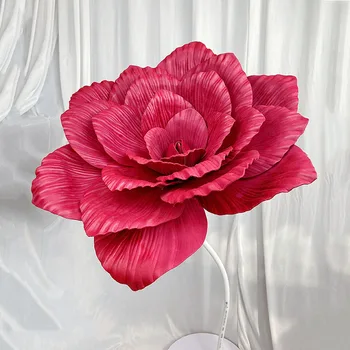 PE Lotus Украса от изкуствено цвете Сватба фон Път води Фалшива поролоновая роза Търговски център Цветен Дисплей