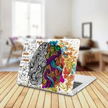Подходяща за защитни своята практика за лаптоп Apple 13/15 инча, защитен калъф с цветен печат серия Creative Left и Right Brain