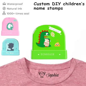 Потребителски печат с името на детско облекло за учители, сладки персонални печати с името 