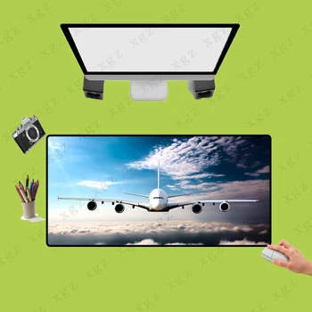 Геймърска подложка за мишка XGZ Airplane Cloud, определя подложка за лаптоп клавиатура, гума противоскользящий тенис на мат, игрови аксесоари