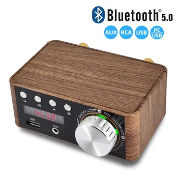 Мини Аудио Hi-Fi Bluetooth 5,0 Клас мощност D Стерео Tpa3116 Цифров усилвател 50 W *2 Домашно Аудио Автомобилен Морски USB/AUX IN 100 W 2,0