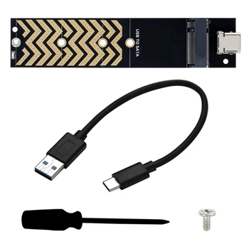 .2 към USB адаптер.2-NGFF твърд диск USB3.2 6 Gbit/с. USB към .2 PCI-E конвертор четец M - и B + M ключове 2230-80 SSD
