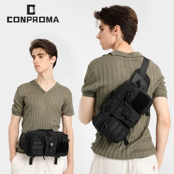 Чанта за tablet PC Мъжки поясная модни градинска тактическа имат спортна нагрудная чанта мъжки водоустойчив поясная чанта на бедрата чанта през рамо