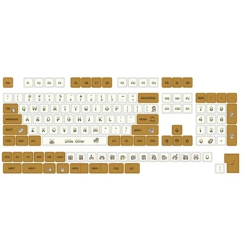 134 клавишите Мультяшные Капачки За ключове LittleOtter XDA Дебели Капачки за ключове От ПБТ За 61/87/104/108 Бутонна Механична Клавиатура Keycaps