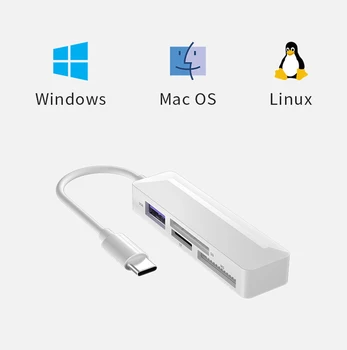 OTG Адаптер Type-C USBC за четене на карти памет TF CF SD за нов Pad Pro MacBook Pro за iOS устройства iPhone
