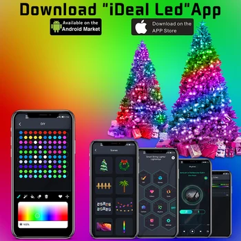Dreamcolor Фея WS2812B DC5V Usb led венец Smart App Controller направи си САМ коледа Коледа венец RGB адресируеми приказни светлини