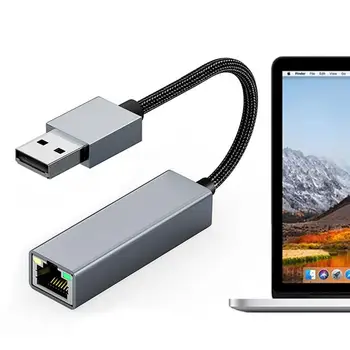USB-адаптер, lan, USB-адаптер Ethernet, бърза мрежова връзка, USB-адаптер Ethernet, безжичен и кабелен адаптер за порта Type-C USB