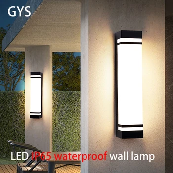 Външен led монтиран на стената лампа, IP65, водоустойчива лампа за вътрешен двор, тераси, дълга ивица, осветление на входните врати, 45 см, 60 см, 90 см, градина