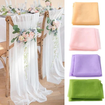 Хвърляне на сватбен тюл, прозрачна тъкан от органза в селски стил за украса на парти по случай рожден ден, сватбена арка, колан за столове от органза