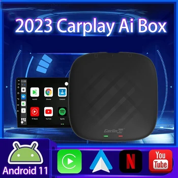 Carlinkit Carplay Ai Box Android 11,0 3 + 32G Мултимедиен Плеър 4GLTE WIFI Аудио GPS Навигация Netflix За Кола