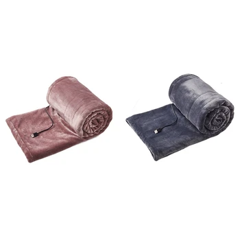 Електрическо одеяло с USB, меко нагревательное одеяло, топло, електрическо одеяло, мат, регулатор на температурата и времето, 180x80 см, розово