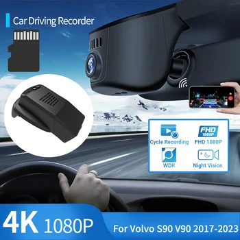 4K 1080P Wifi HD Автомобилен Видеорекордер Автомобилен Видеорекордер за Нощно Виждане Аксесоари за Камери Volvo V90 S90 R-Дизайн 2017 ~ 2022 2023
