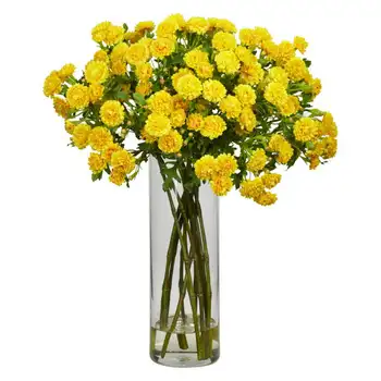 Аранжировка от изкуствени цветя, жълто