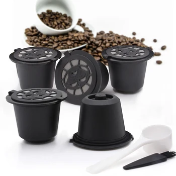 5 бр. Филтри за Многократна употреба За Кафе на Капсули За кафе машини Nespresso С Лъжица И Четка Кухненски Инструменти За Приготвяне на Кафе