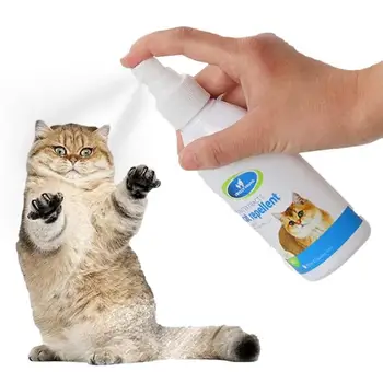 Котка задържане спрей котка миризма на течен спрей 150ml котка затворен за котки и обучение коте за домашен любимец надраскване спрей