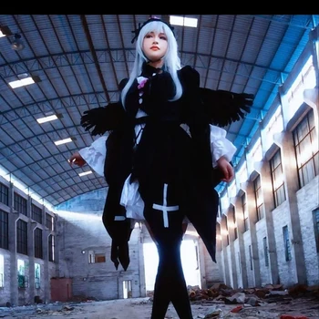 Rozen Maiden Suigintou Mercury Lampe Черна рокля, костюм за cosplay, униформи за Хелоуин