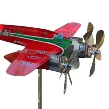 Самолет, вятърна мелница, атрактивен, лесен за сглобяване, многоцелеви самолет, ветропоказател, метална вятърна мелница, градински интериор