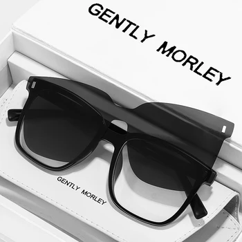 Луксозни поляризирани слънчеви очила на марката GM, женски, мъжки, с магнитно затваряне, тест лещи, дизайнерски елегантни слънчеви очила GENTLY MORLEY-82107