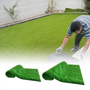 Изкуствена трева на открито, фалшив билков килим, висококачествена подложка за растения, фалшив синтетичен градински пейзаж газонный подложка за градинска поляна
