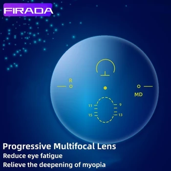 FIRADA 1,56 1,61 1,67 1,74 HMC Антибликовая Асферическая Прогресивно Многофокусная Оптична Леща за очила по рецепта, защищающая от надраскване