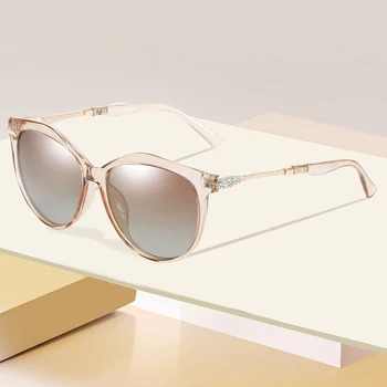 Нови дамски поляризирани слънчеви очила, модерен градиентные очила, слънчеви дамски ретро маркови дизайнерски луксозни защита UV400