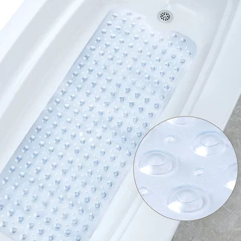 Правоъгълен противоскользящий подложка за баня от PVC, мек масаж подложка за баня, нескользящий подложка за вана на присоске 40x100 см
