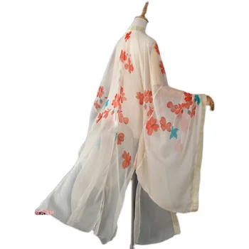 Китайската традиционна ханьская дрехи с принтом в древен стил, палта Hanfu, една част на горно облекло, шал шифоновая