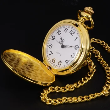Джобни часовници TIEDAN, нови унисекс, реколта класически елегантни кристални златни часовници, джобни часовници-ключодържател, колие, Relogio, модерни ежедневни часовници