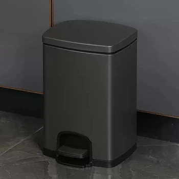 Кухненски тесен капак за боклук кофи Метални Баня Спалня Тъчпад кош за отпадъци от неръждаема стомана с Тоалетна Черно Cubo Basura почистване на Домакински