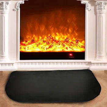Огнеупорна огнеупорна подложка за камина, устойчиви на високи температури, двупластова защита на пода от фибростъкло за камина на дървени
